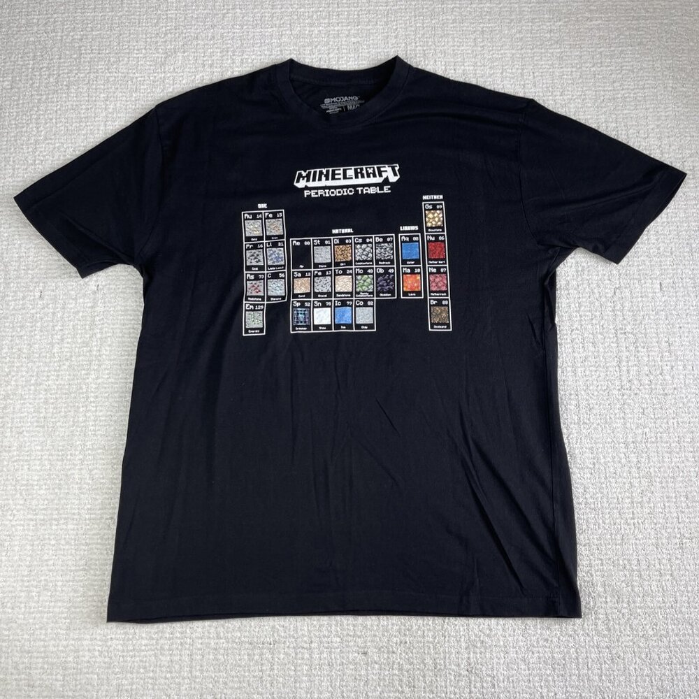 Minecraft Periodic Table Of Minecraft Tee Shirt Men XL Mojang Gamer 2020